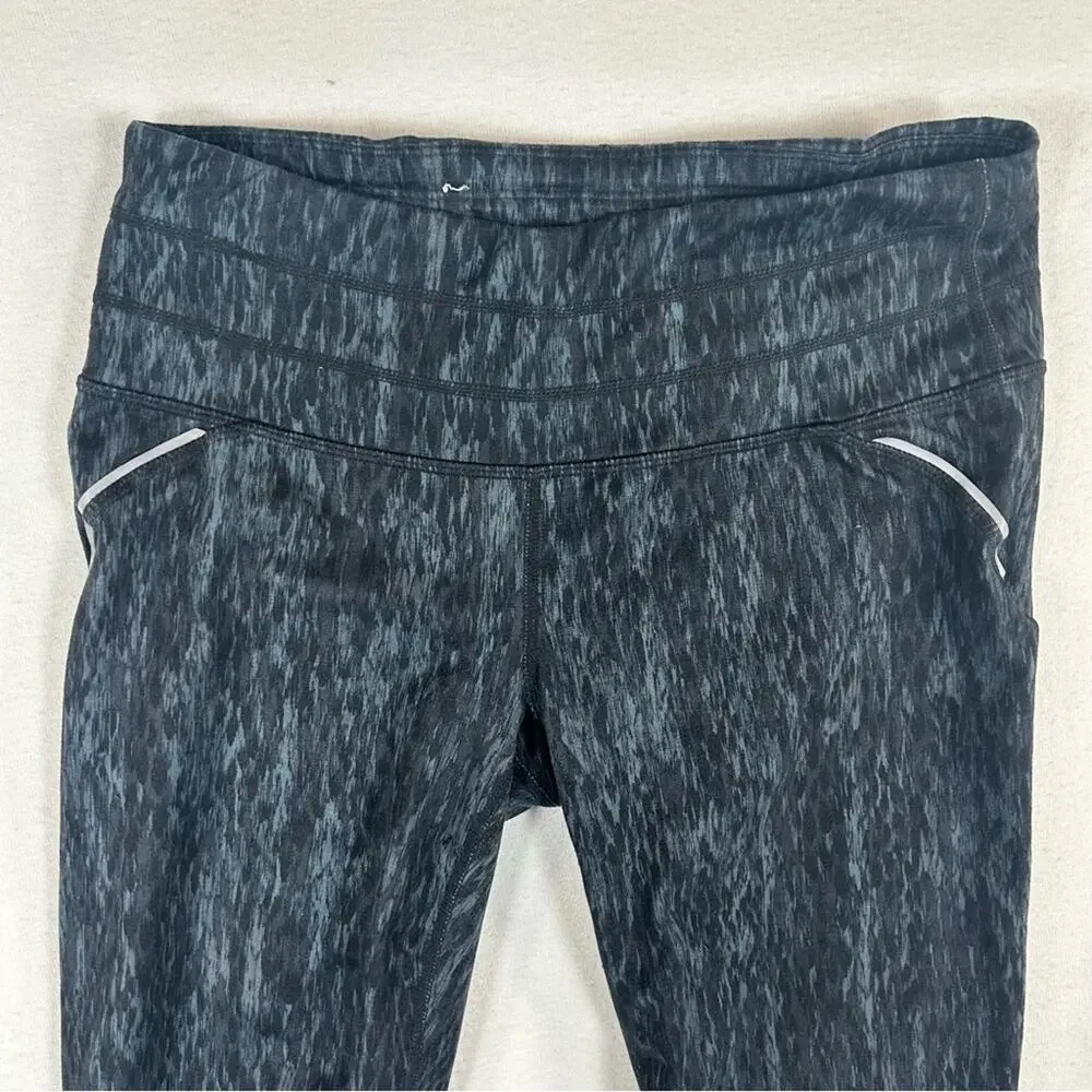 Athleta Wide Waist Mesh Inserts Zip Pockets Women’s S Small Capri Crop Low Rise